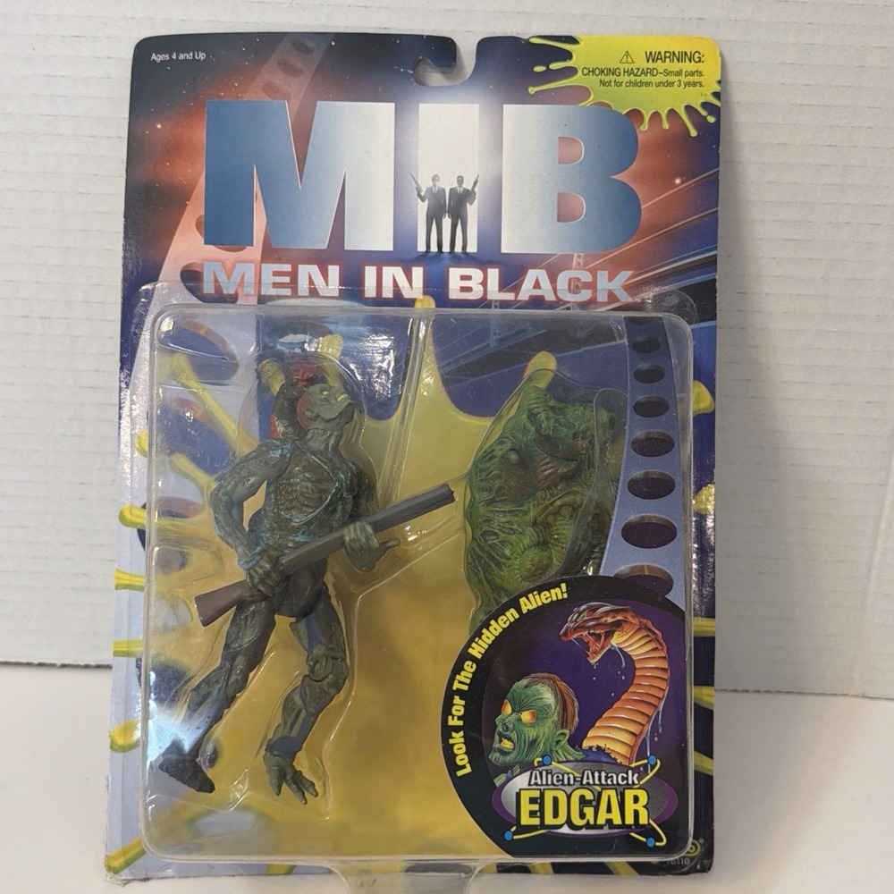 VINTAGE 1997 GALOOB MEN IN BLACK ALIEN ATTACK EDGAR ACTION FIGURE MIB NEW NIP